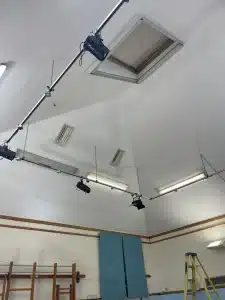 LED downlights in a learning area at Gastrells Primary School in Rodborough
