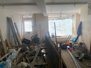 Open-plan ground floor at Lavish Beauty Therapy fitted out by Stroud Electrical Services