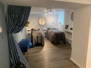 First-floor treatment rooms at Lavish Beauty Therapy with warm electric heating