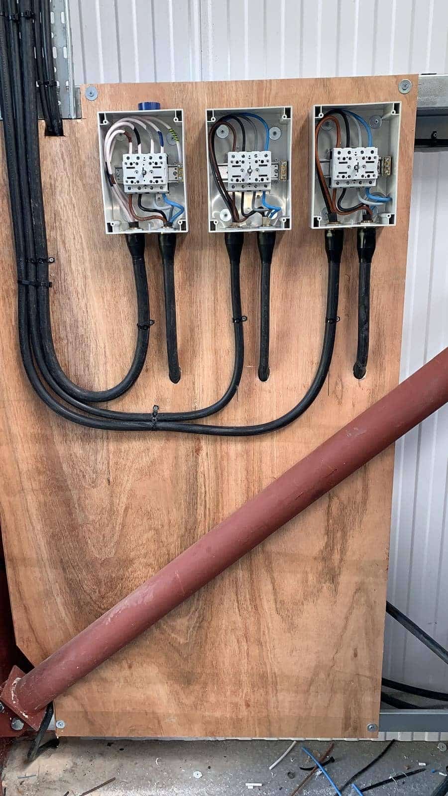 Loading bay lighting at Bisley Marquees & Hire Company