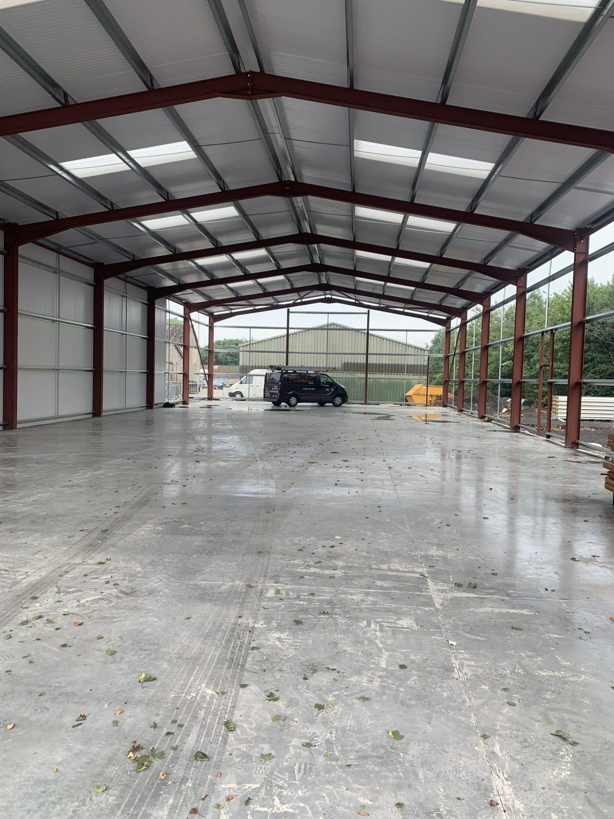 Office area within the Bisley Marquees industrial unit