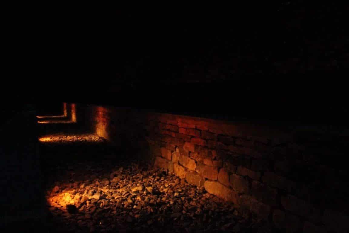 Cotswold stone walled garden with feature lighting installed by Stroud Electrical Services